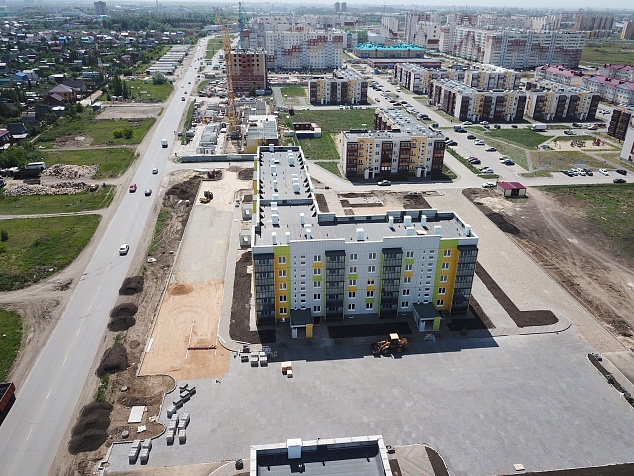 Микрорайон № 4 в новом жилом районе "Амурский" в ЦАО г. Омска.